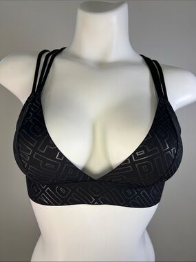 PINK Victoria's Secret Black Wireless Bralette with Triple Straps SMALL